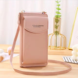 Pink Soft Leather Crossbody Bag