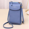 Light Blue Soft Leather Crossbody Bag
